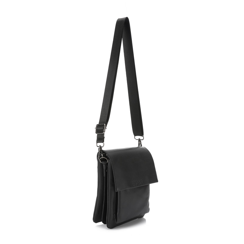M&O Leather Small Cross-body Men Bag - Black - 1120
