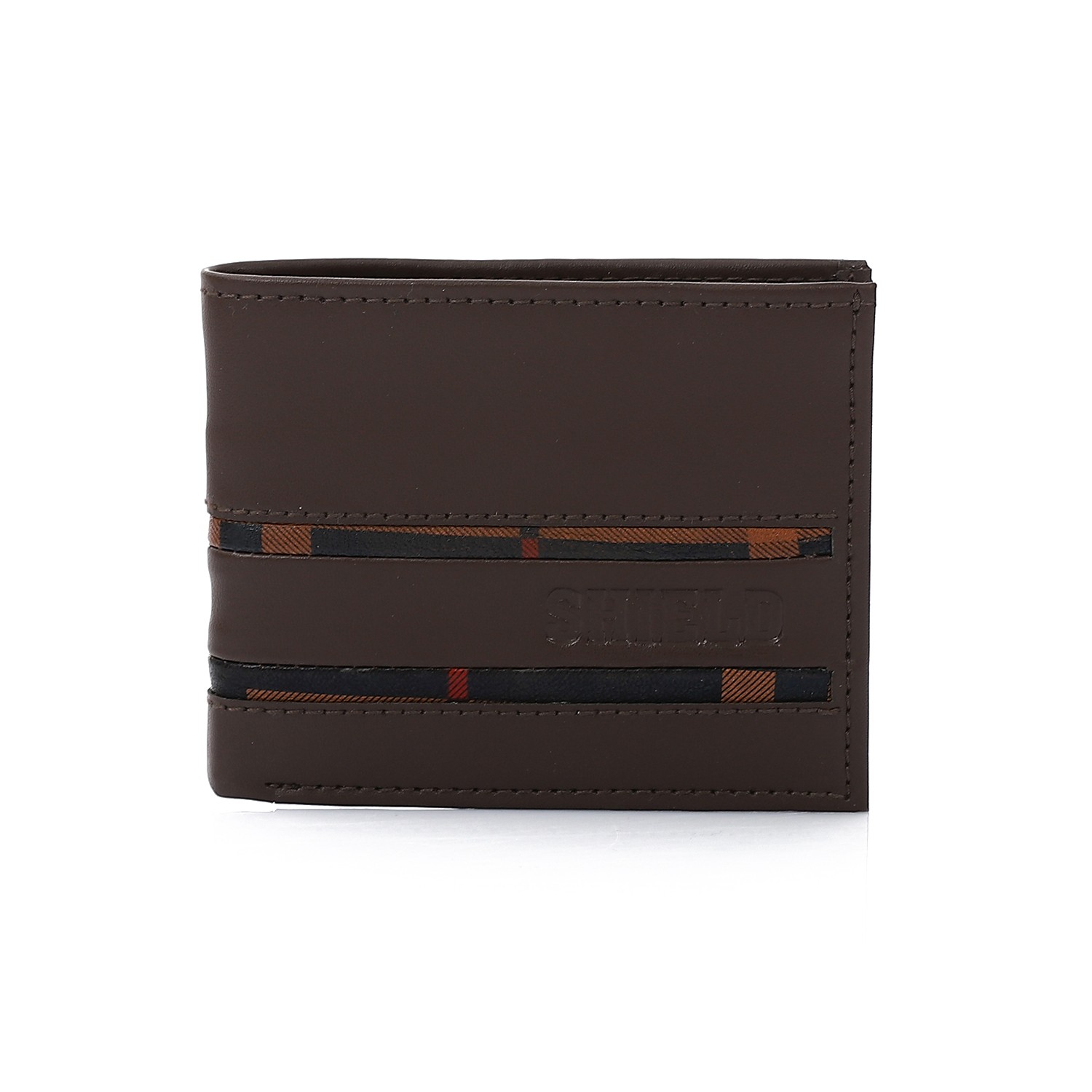 Shield Men Leather Wallet With Attached Flip Pocket
