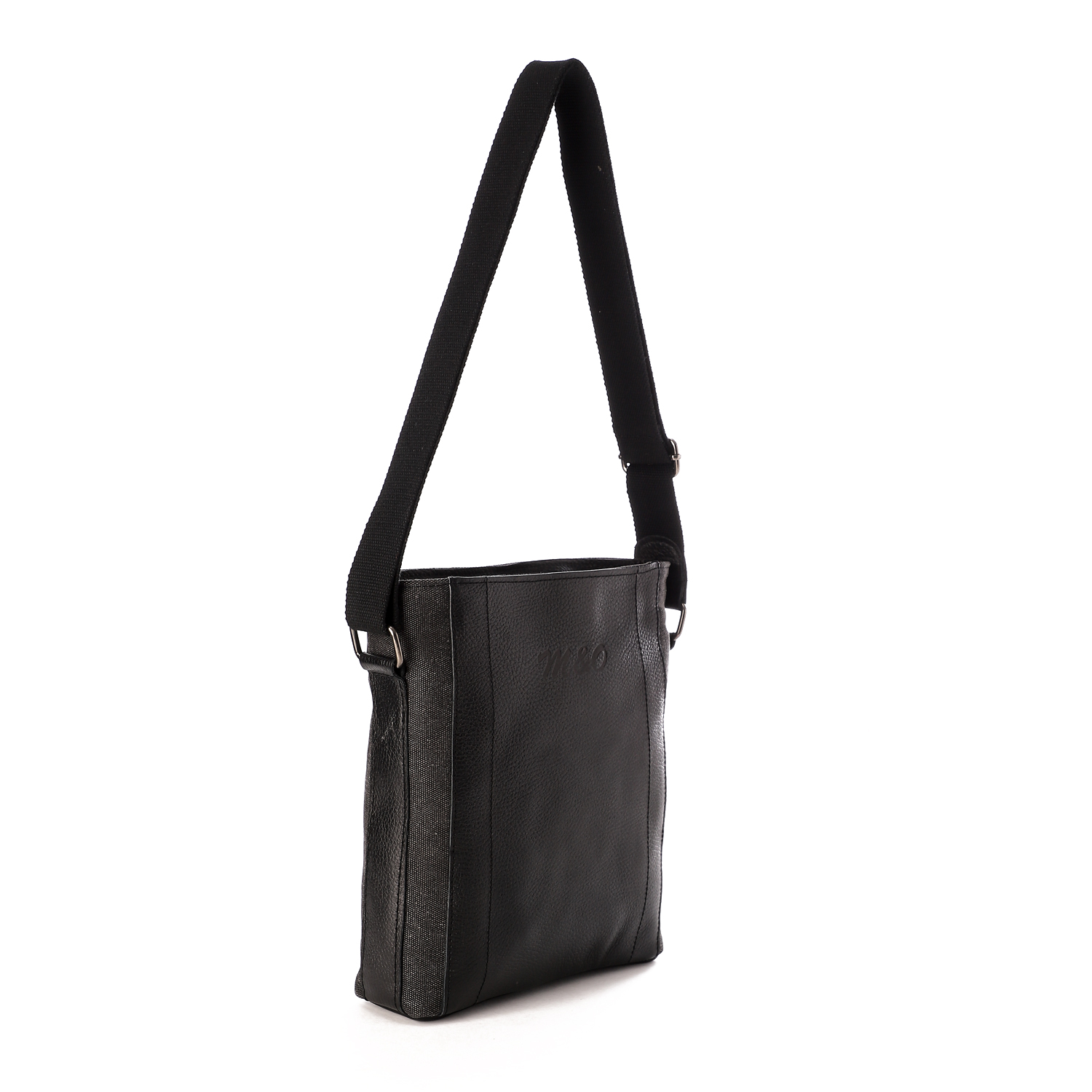 حقيبة كروس كاجوال كتان وجلد طبيعى - اسود 3090