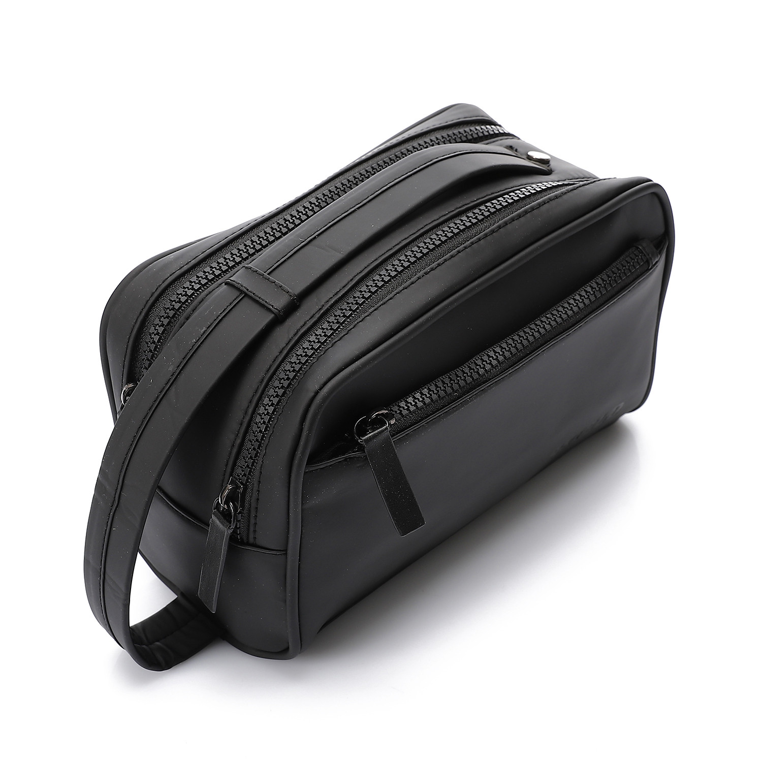 Shield Water Proof Handbag With An External Pocket - Black - 3220