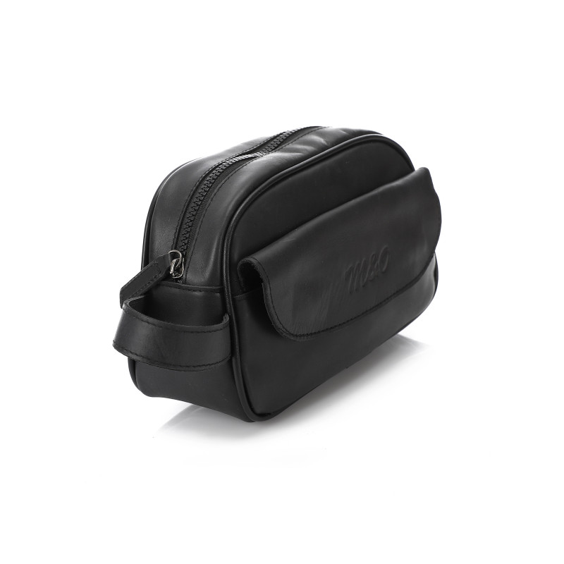 M&O Leather Wristlet Men HandBag - Black 1020